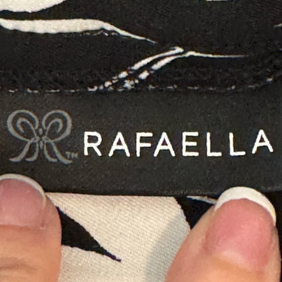 Rafaella Black and White Bermuda Shorts with Tropical Leaf Print - Picture 9 of 9